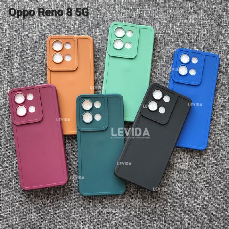 Oppo Reno 8 5G Case Pro Kamera Case Slim BlackMatte Silikon Warna Case Oppo Reno 8 5G