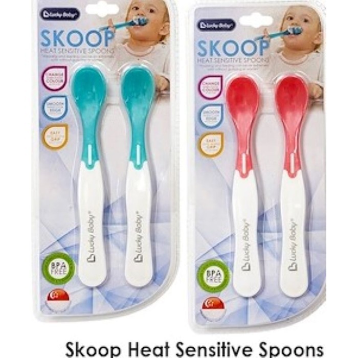 Kandila KDL021-10 Temperature Feeding Spoon / Lucky Baby Skoop Heat Sensitive Spoons 2 Pcs LB0306