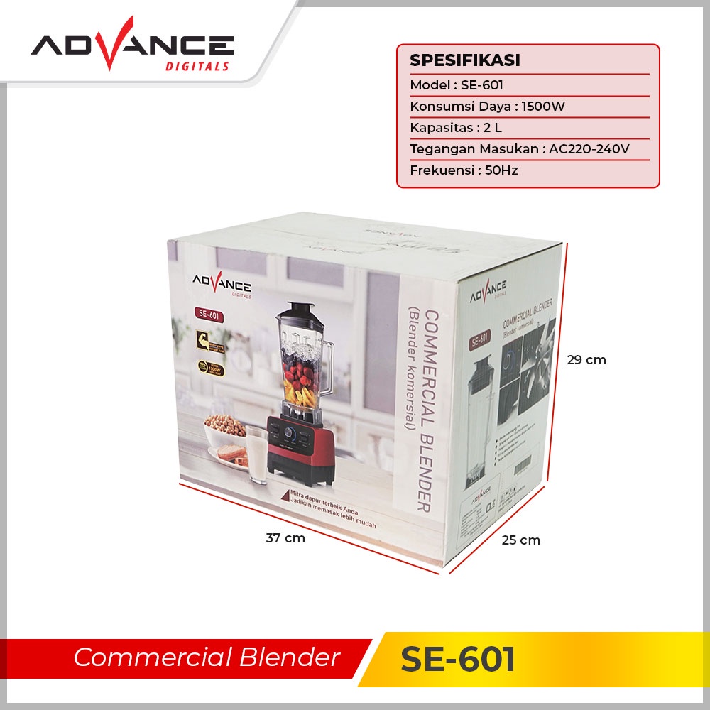 ADVANCE Grinding Blender SE-601 2L Pemecah Dinding Multifungsi Juicer Pemecah Dinding Pembuat Susu Kedelai