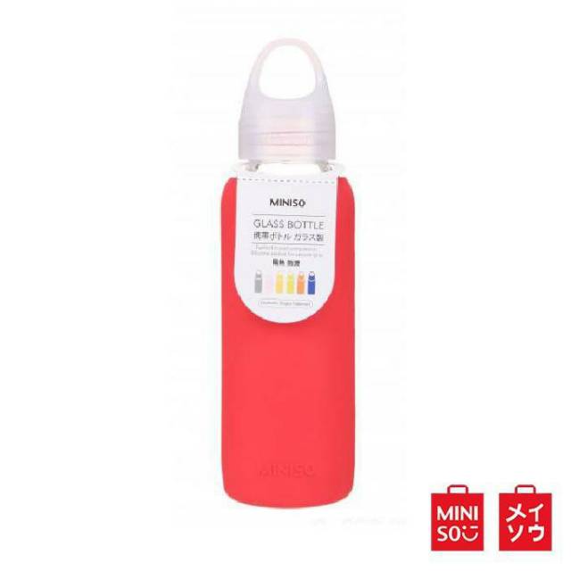 Miniso Simple Glass Bottle / Botol Travel / Botol Minum 300ml