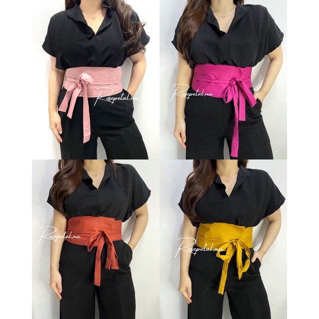 obi belt colorful / obi belt basic  / obi korean belt big size/ ikat pinggang obi fuchia terracota mustard