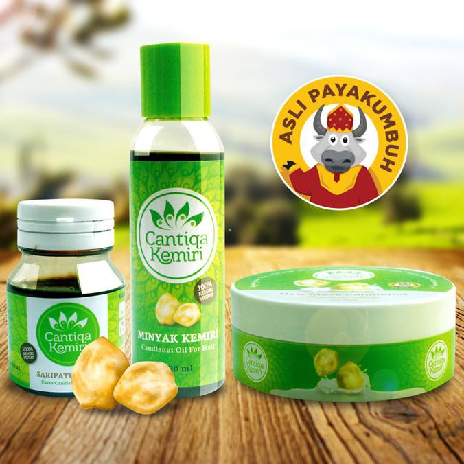 Hot Paket Perawatan Rambut Alami Cantiqa Kemiri Diskon
