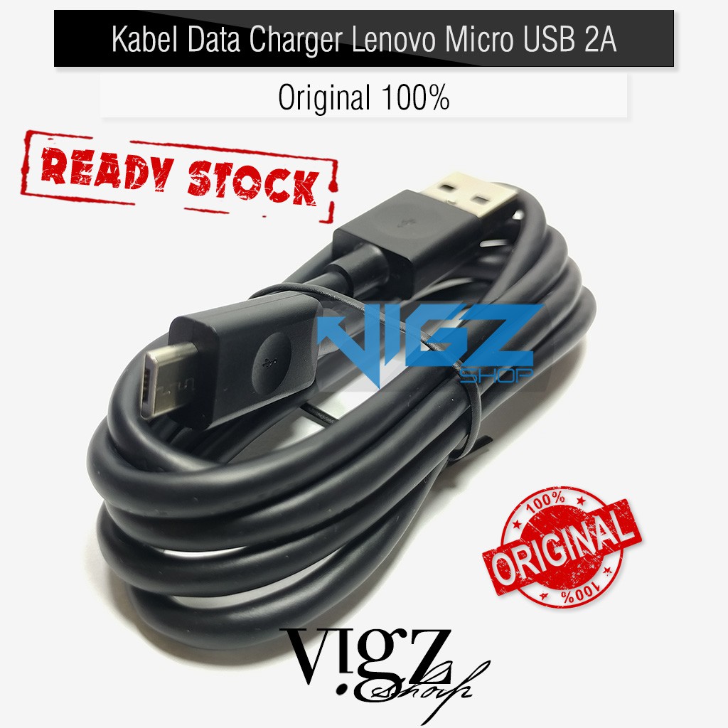 Kabel Data Charger Lenovo Micro USB 2A Original 100%