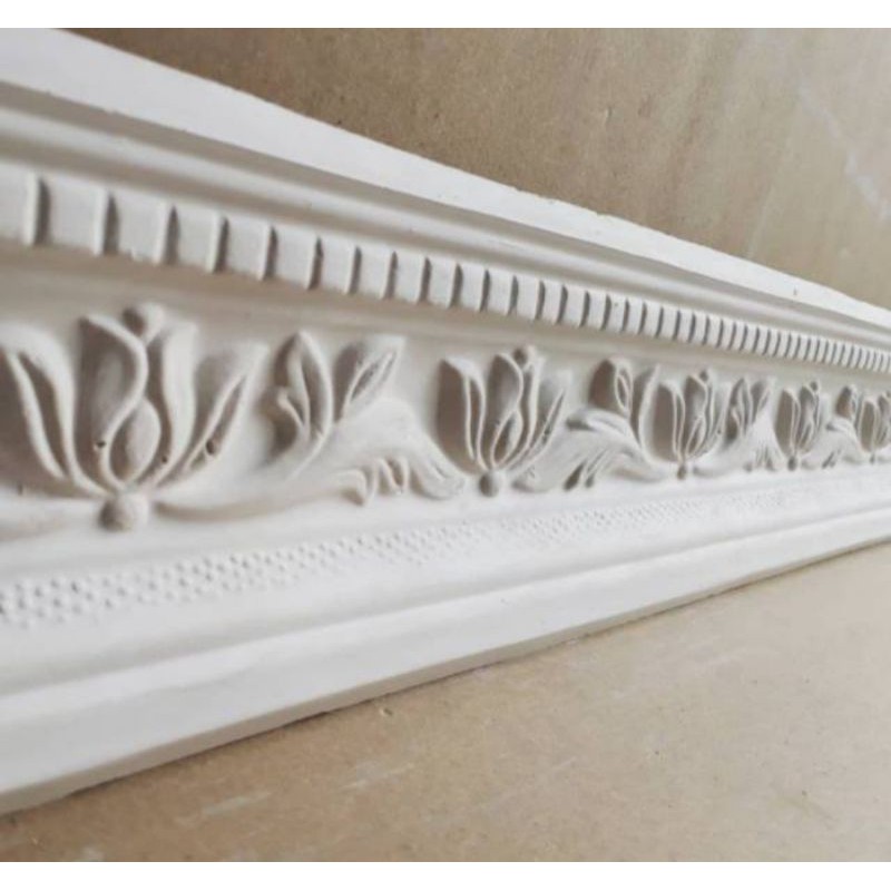 Lis Profil Plafond  Gypsum  Motif Mawar 10cm Lis Plafond  