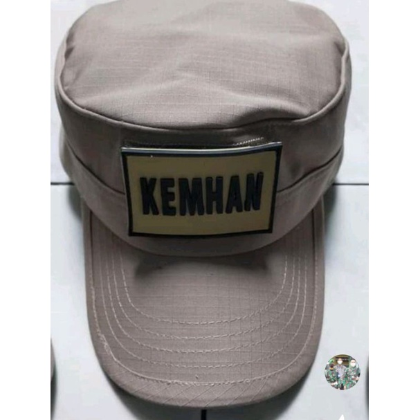 Topi komando MENHAN rubber patch custom nama depan