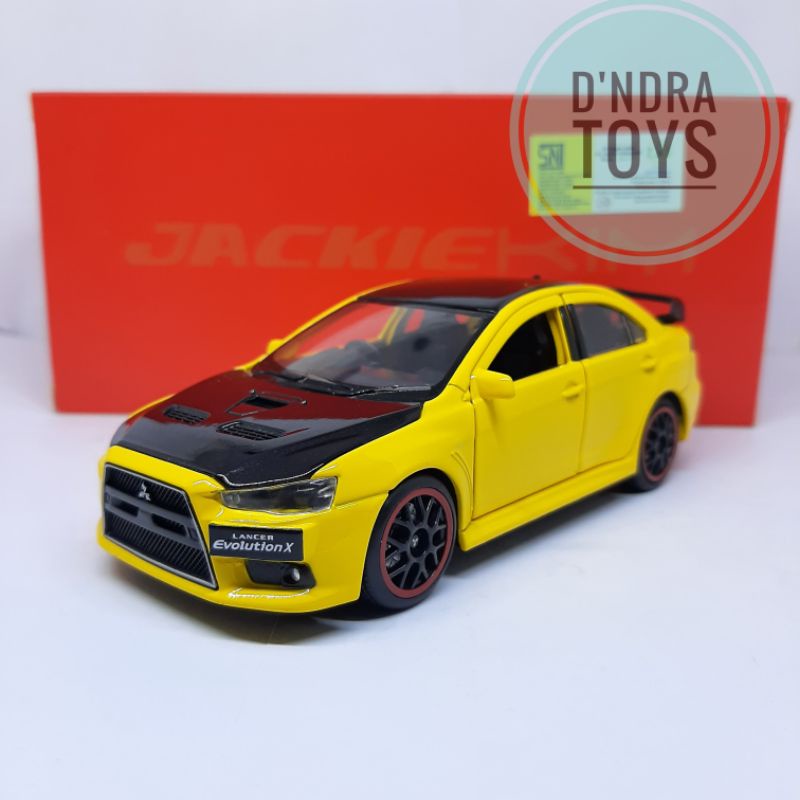 Diecast Miniatur Mobil Mitsubishi Lancer Evolution X - Diecast Mobilan Sport Jackiekim 1:32