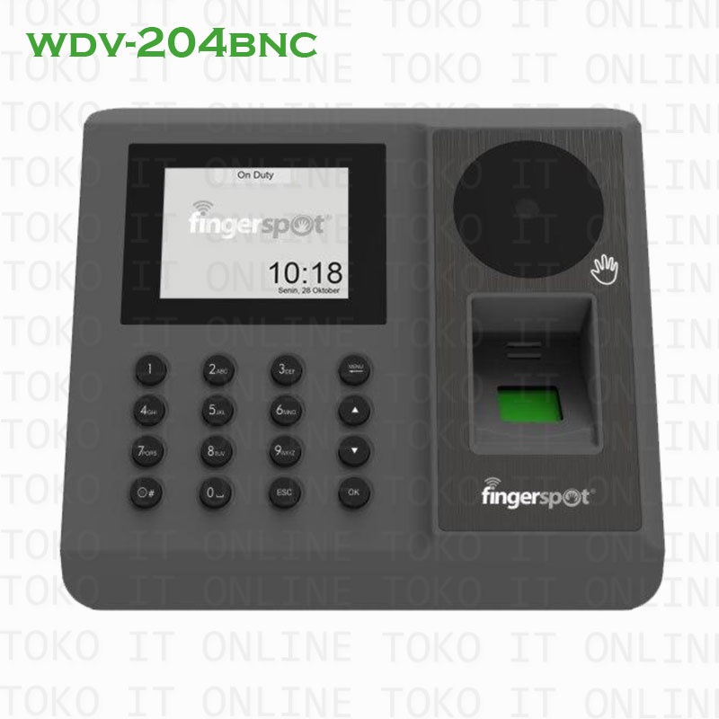 FINGERSPOT WDV-204BNC MESIN ABSENSI TELAPAK TANGAN DAN SIDIK JARI INTERFACE WIFI LAN USB FLASDISK