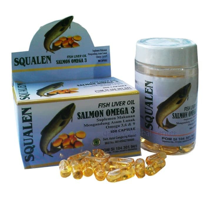 Vitamin otak anak Dan Dewasa | minyak ikan salmon squalen omega 3 omg
