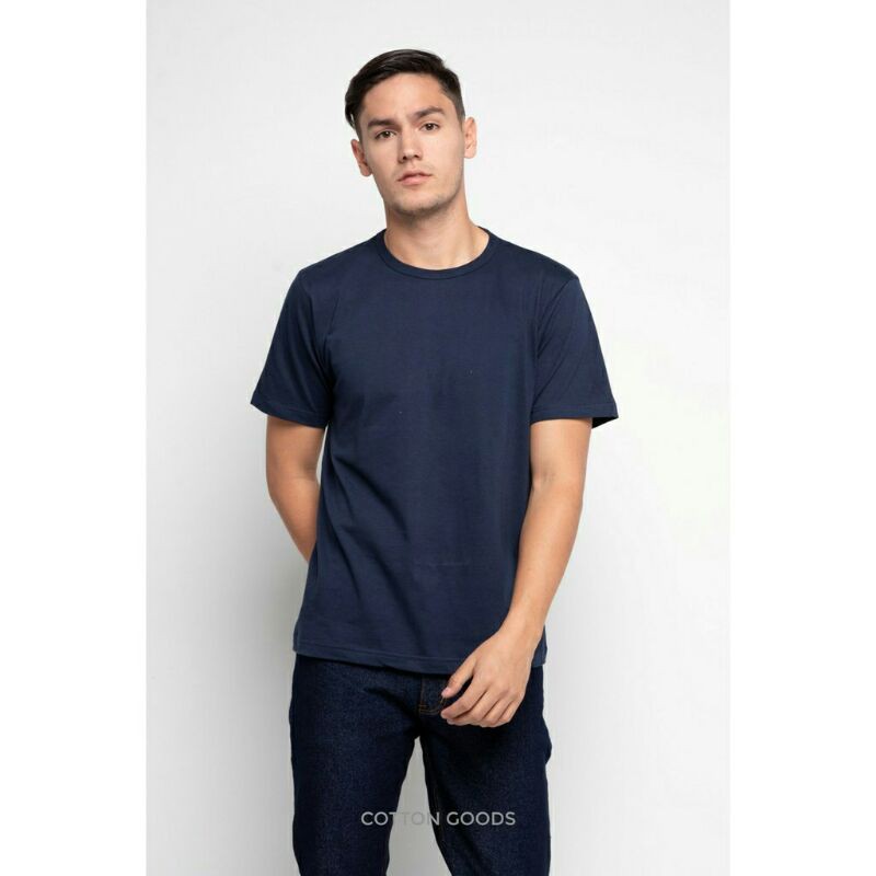 kaos polos tangan pendek warna  navy