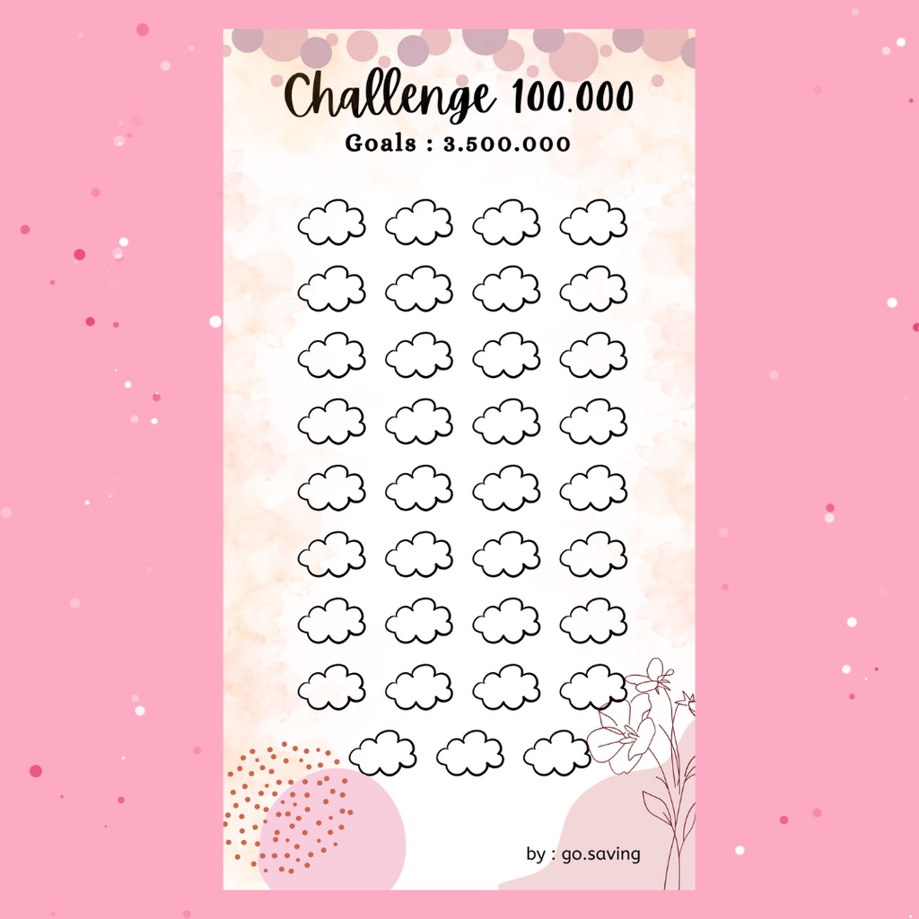 

Binder Saving Challenge 100.000 / Tantangan Menabung Binder A6