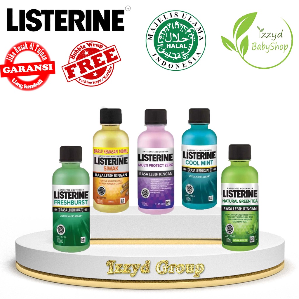 LISTERINE Listerin obat kumur Antiseptic Mouthwash Obat Kumur Antiseptik  100 ml / 250 ml bau mulut