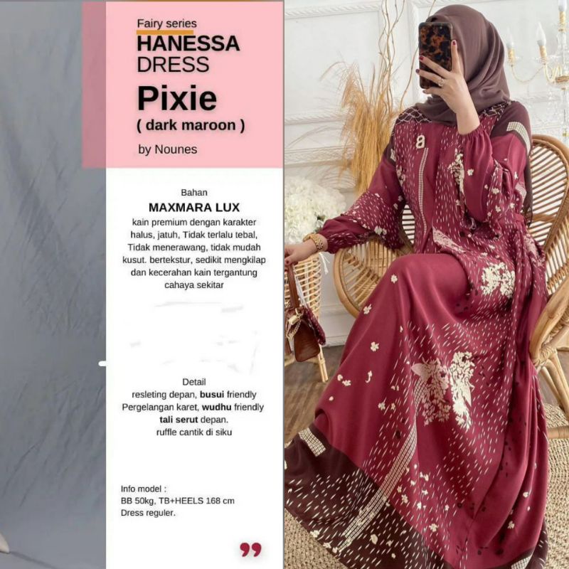 HANESSA SERIES/ GAMIS MAXMARA LUX PREMIUM  MAXY DRESS BUSUI BAJU WANITA