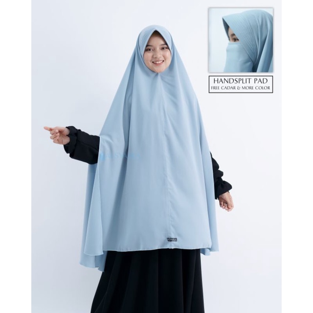 Set Khimar Syari Handsplit Pad Cadar Tali Wolfis Premium Alsyahra Exclusive