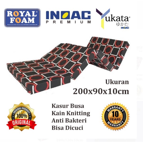 Kasur Busa Lipat 200 x 90 x 10 cm INOAC (GARANSI 5 TAHUN)