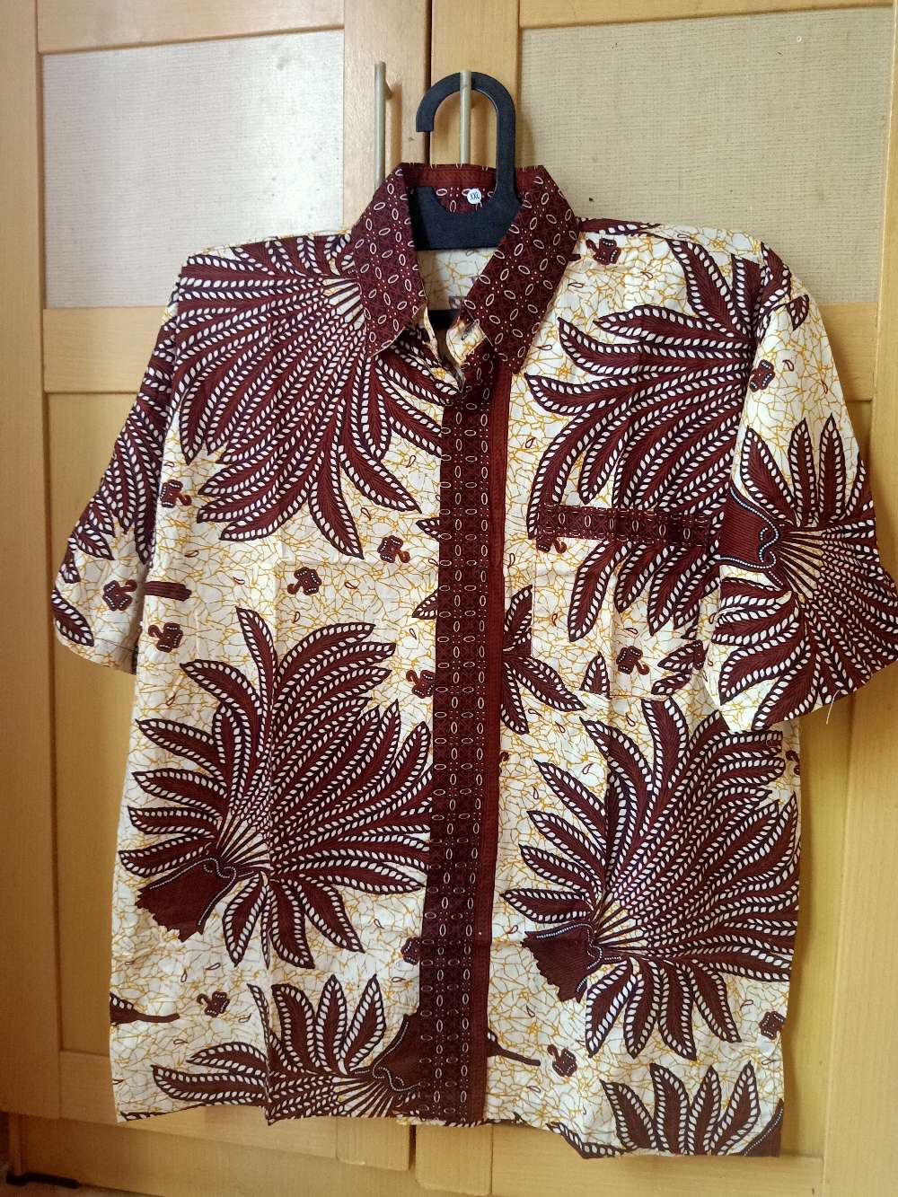 Batik Kalongan Hrb026 Kenongo Kemeja Hem Pendek Padi Pekalongan 16