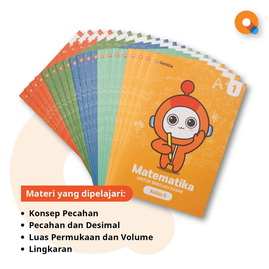 Paket 20 buku kumpulan latihan soal Matematika SD Kelas 6 QANDA Workbook