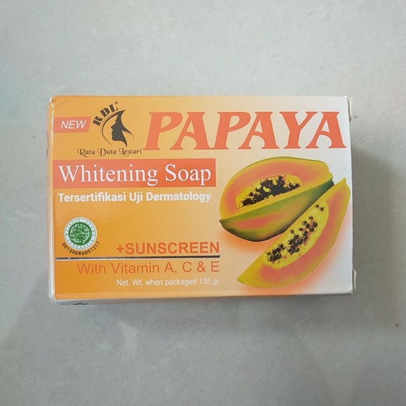 ✨SHASYA✨SABUN RDL PAPAYA 135 gr | BRIGHTENING SOAP PAPAYA SABUN RDL PAPAYA ORI 135 GR