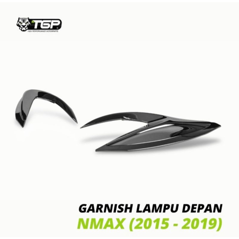 Garnish lampu nmax old 2015-2019 Black chrome