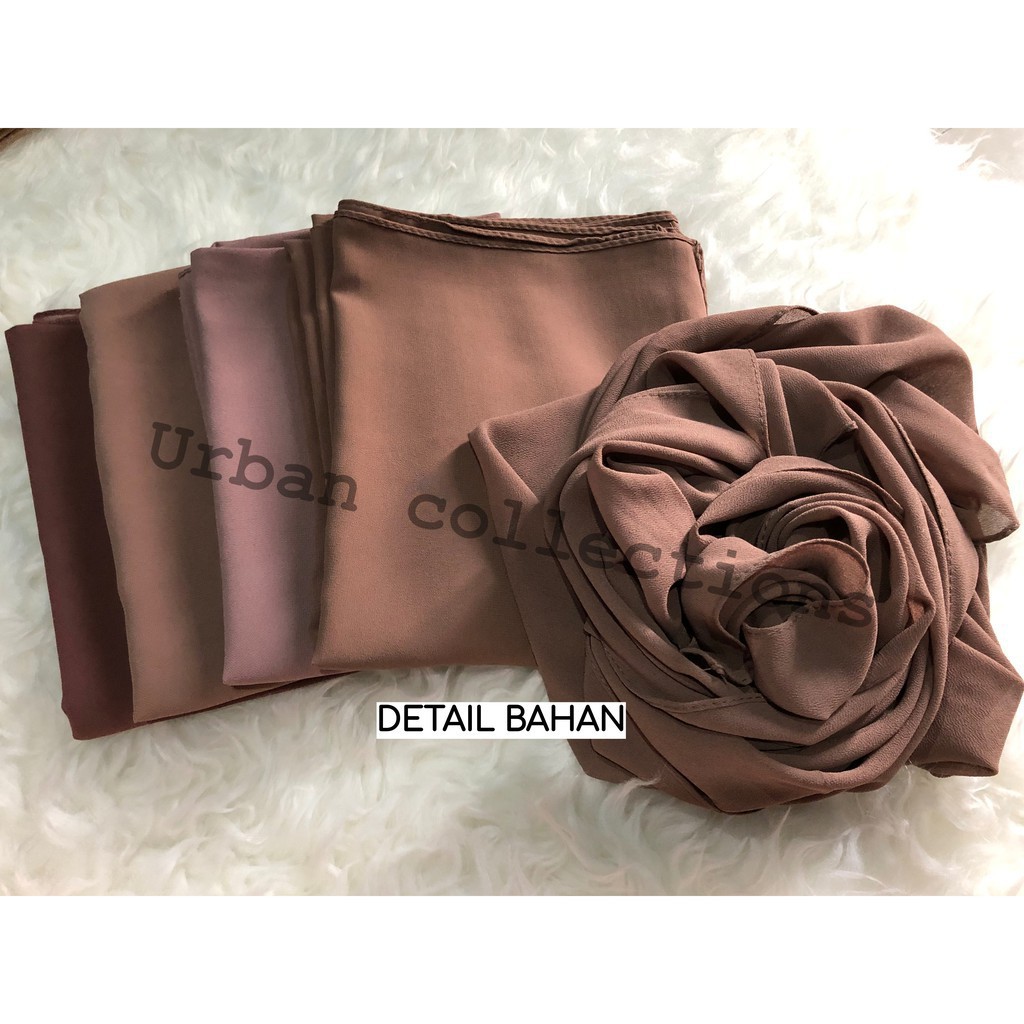 GO! HJ182 Heavy Chiffon Pashmina Arabian Pashmina Premium Quality Chiffon Hijab Import Hijab