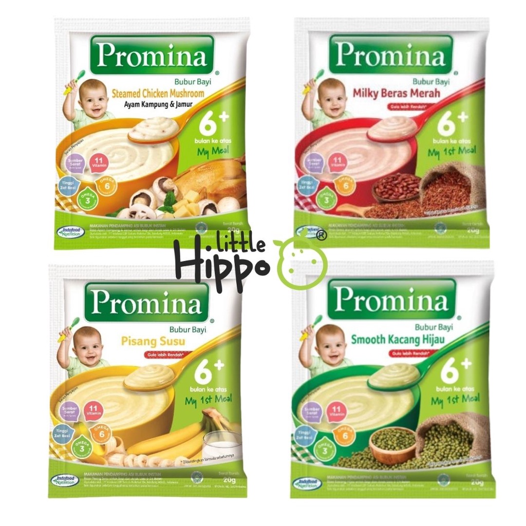 Promina Bubur Tim Bayi Cereal Sachet 20gr 25gr Makanan mpasi Baby 6+ 8+ 9+ usia 6 8 9 bulan ke atas / Cereal Bayi / Bubur mpasi / Cereal Mpasi / Promina Bubur / Cerelac Sachet