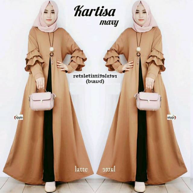 Kartisa Maxy Dress / Faashion Muslim / Dress Muslim AP / Berukuran One SIze