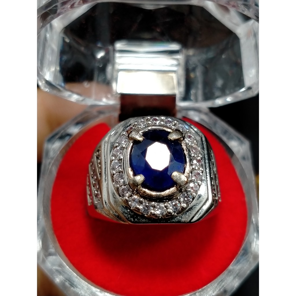 BATU CINCIN PERMATA BLUE SAFIR NATURAL ASLI