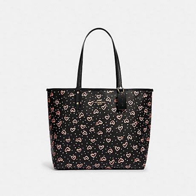 

Coach Revesible City Tote With Crayon Heart Print