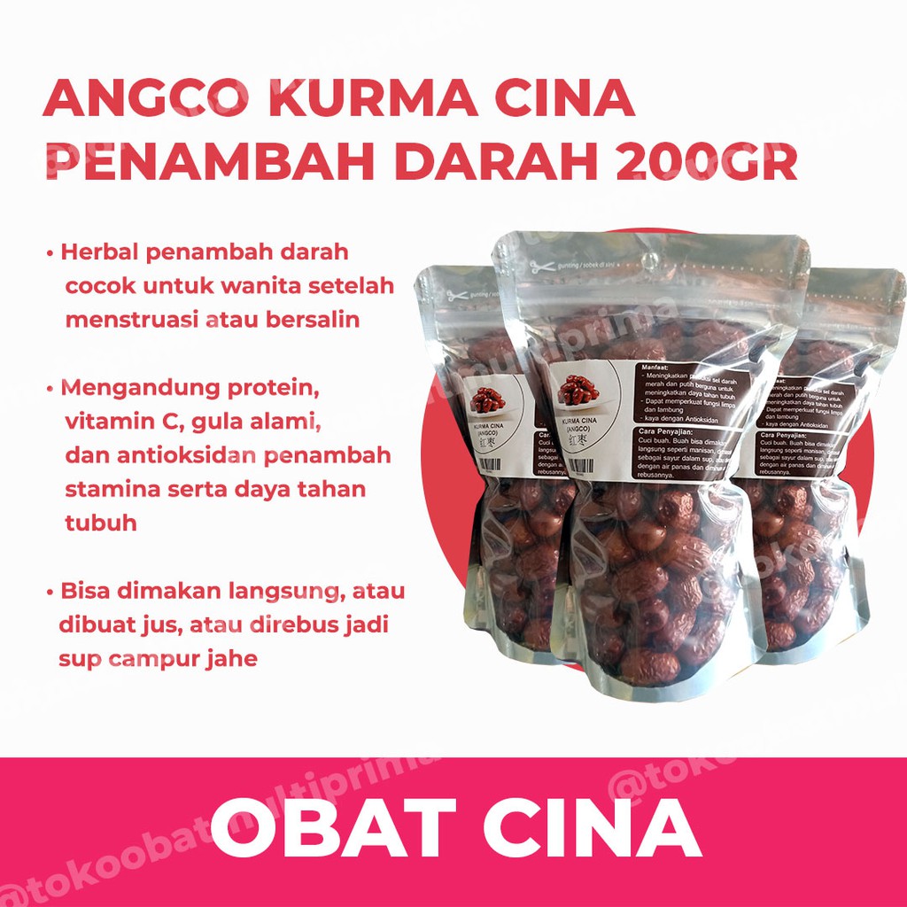 Angco Hongzao Kurma Merah Cina Premium Obat Herbal Demam Berdarah Penambah Daya Tahan Tubuh Shopee Indonesia