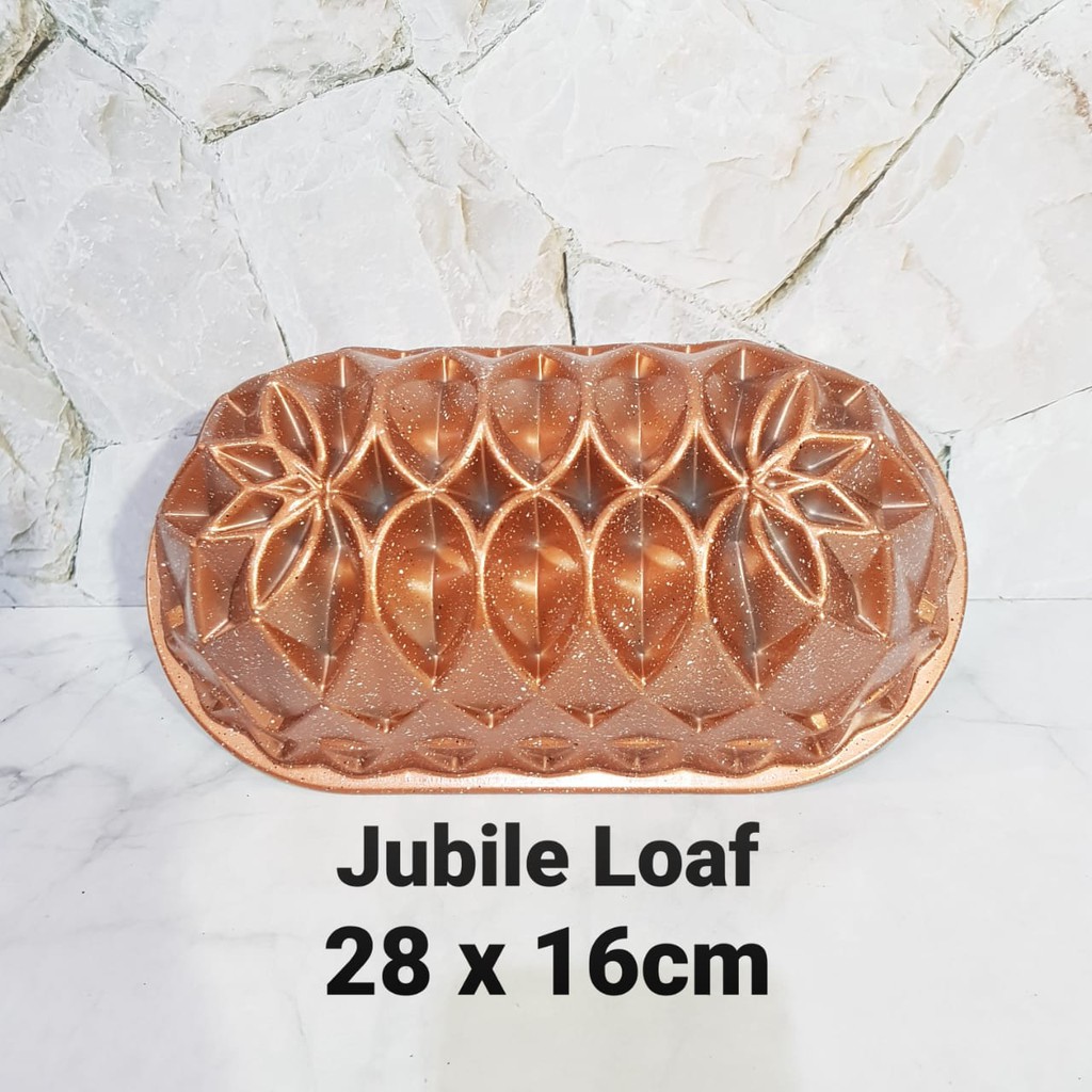 loyang kue HOTCHEF coating loaf cake pan 28x16cm anti lengket rose gold non stick JUBILE