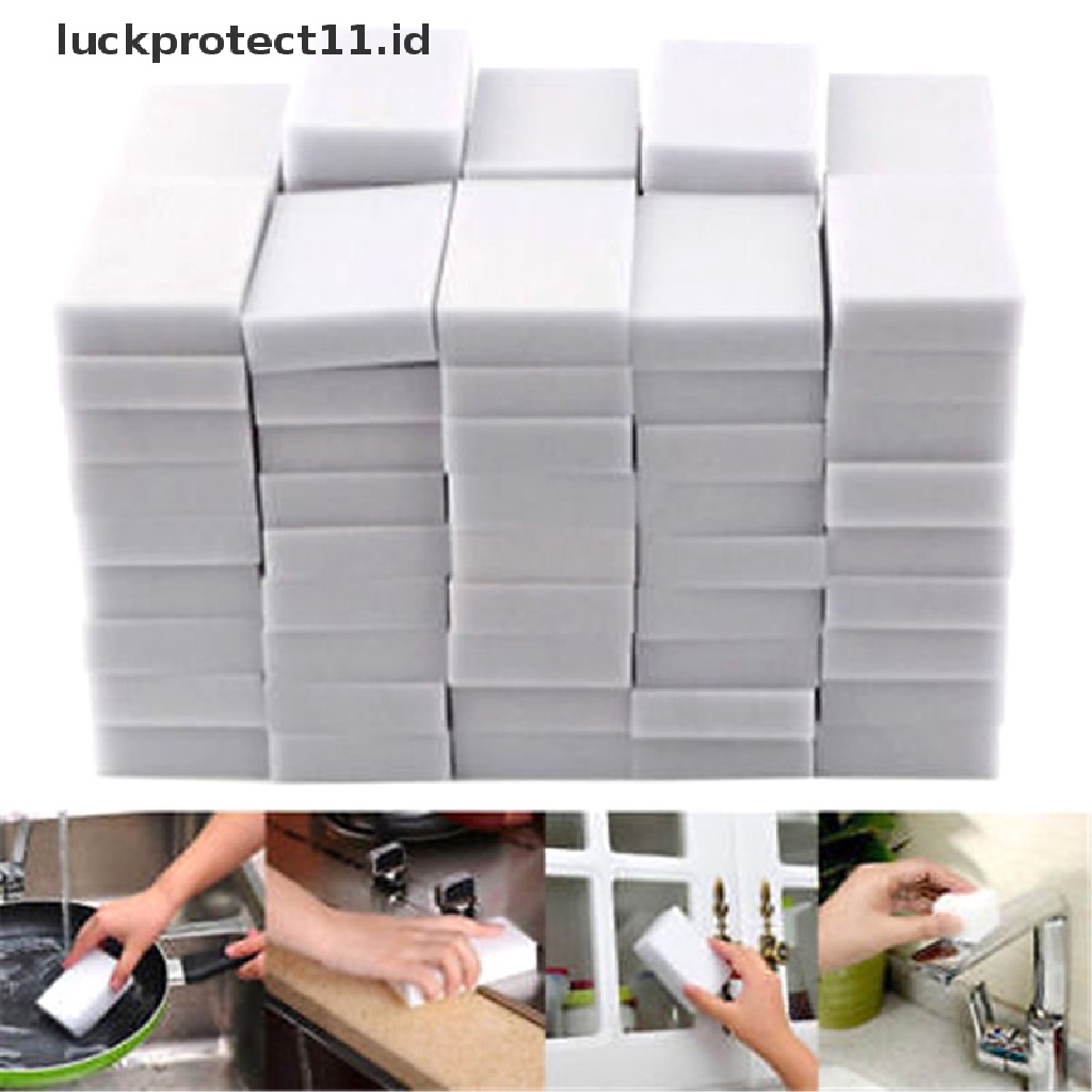 &lt; Luckprotect11. &lt; LuckproteksiId 10pcs / Set Spons Melamin Pembersih Peralatan Dapur