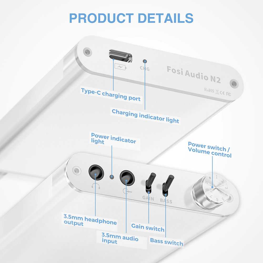 Audio Mini HiFi Stereo Headphone Amplifier Portable N2