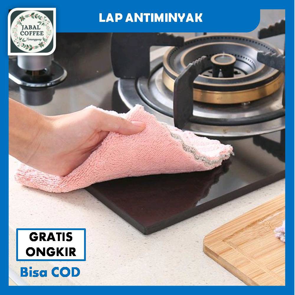 Kain Lap Piring Anti Minyak 25x15Cm/Kain Lap Dapur Microfiber /Kain Lap Meja Piring Dapur J103