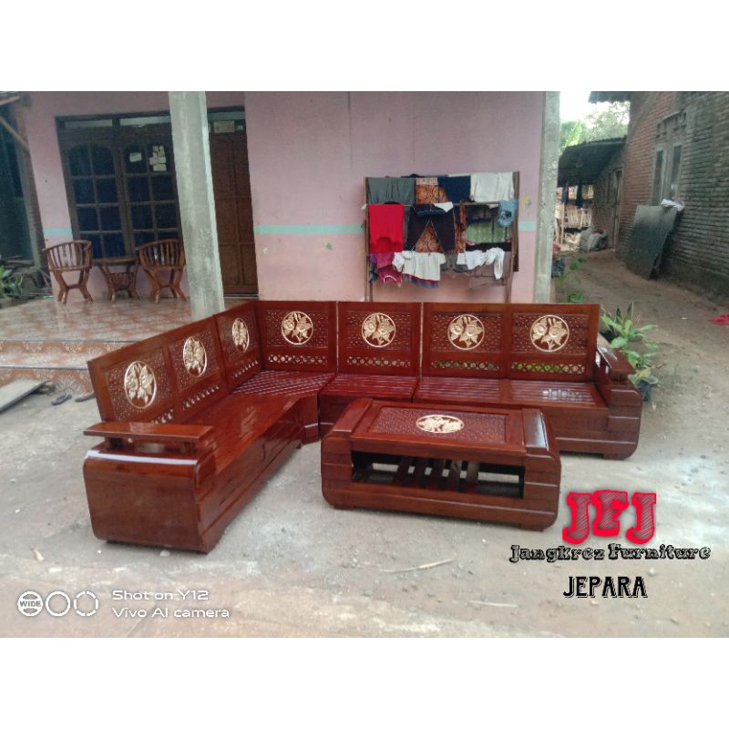 kursi sudut jati minimalis jepara