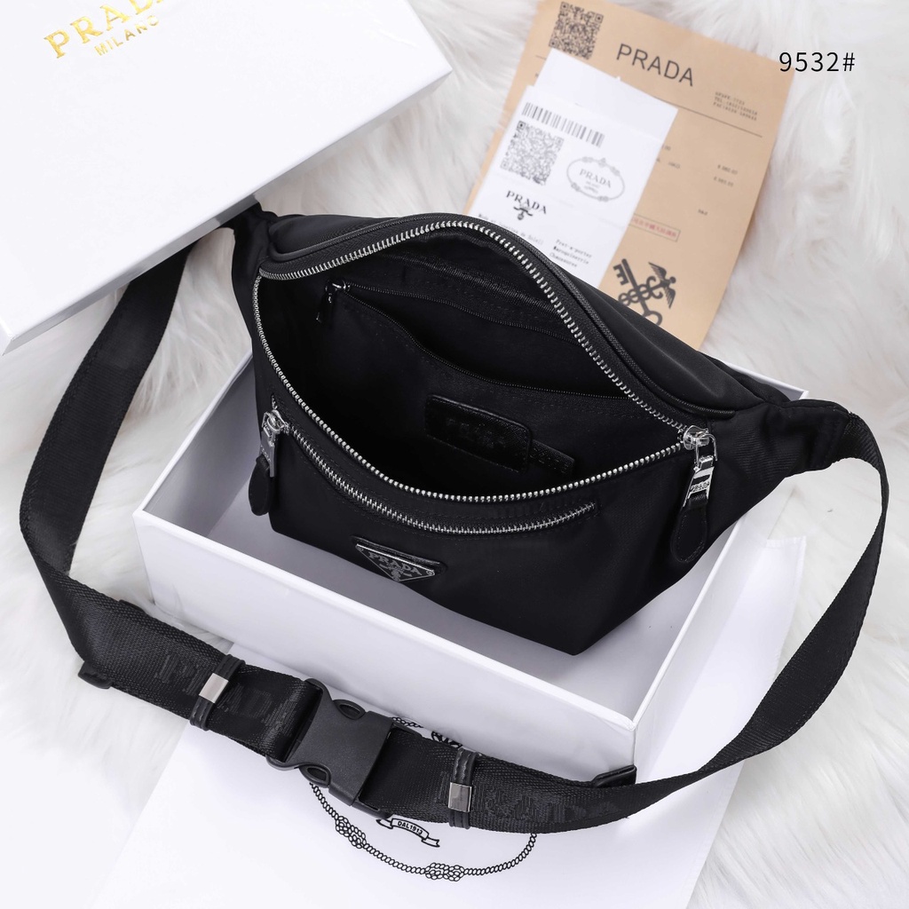 Waist Bag Logo Double Zipper 9532