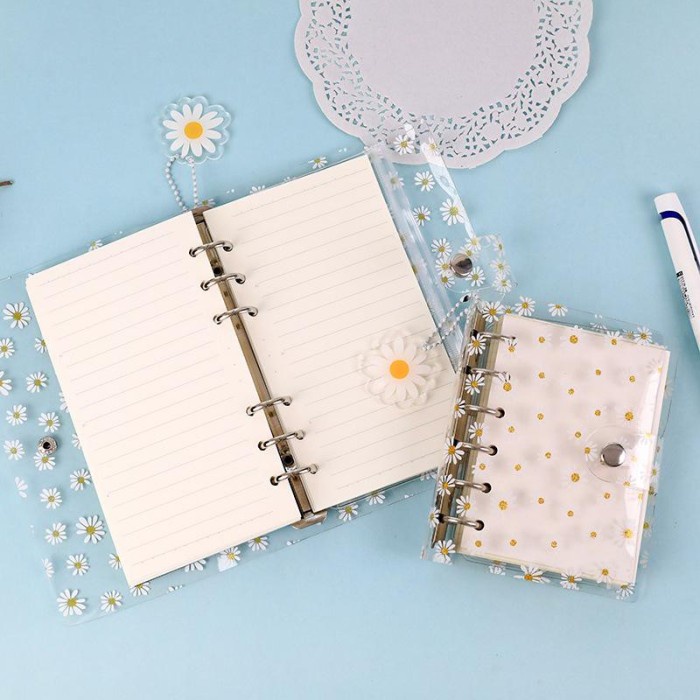 

READY ST370 - Binder A6 Binder motif Daisy - Silver, A5 TERBARU