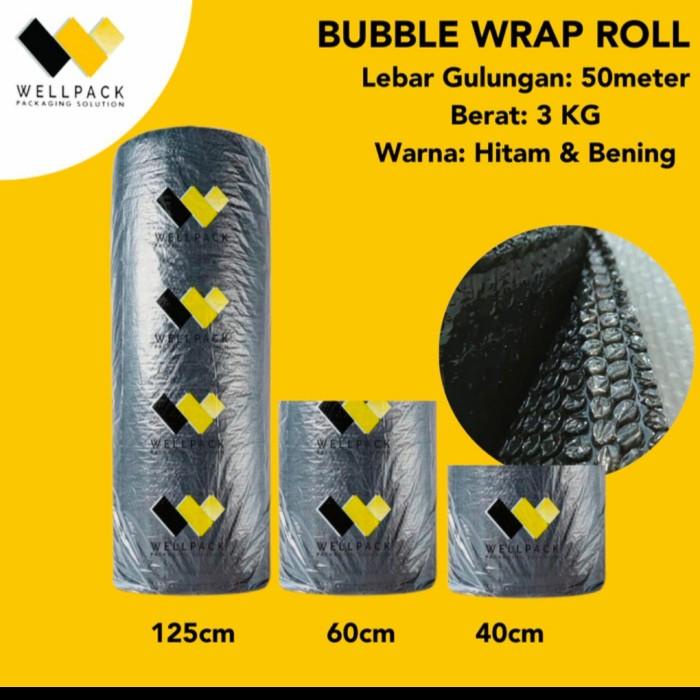 

Wraping Bubble Wrap Hitam Well Pack 1 Roll 125X50 M Termurah Berat 3 Kg
