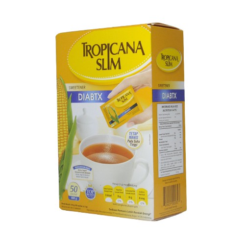 

Tropicana Slim Sweetener Diabetic 50X2Gr