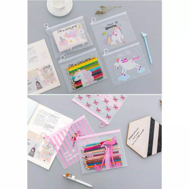 Kasimurah.10 | Tempat Pensil Pvc / Tempat Pensil Unicorn Panther / Tempat Kosmetik /Tempat Kosmetik-3