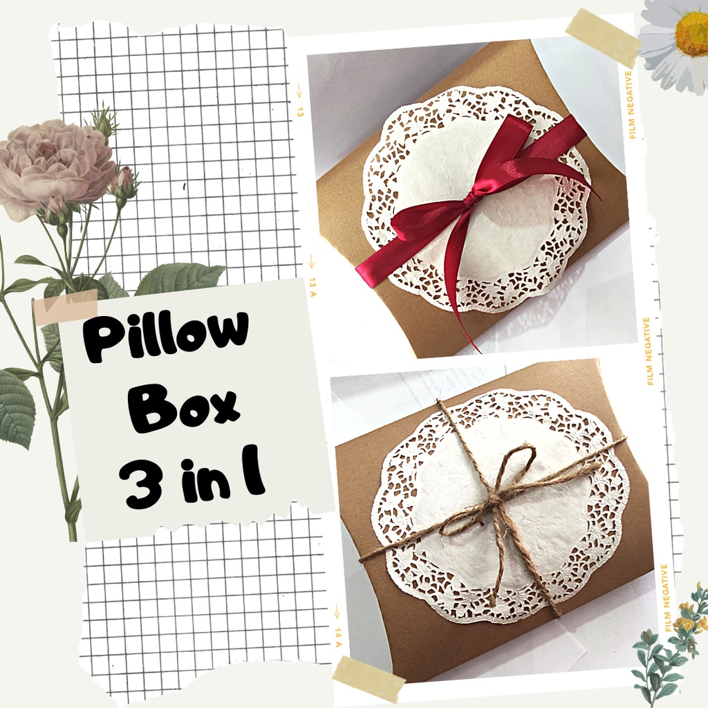 

PILLOW BOX 3 IN 1 GIFT BOX KOTAK KADO HADIAH CANTIK ELEGAN LAMPUNG