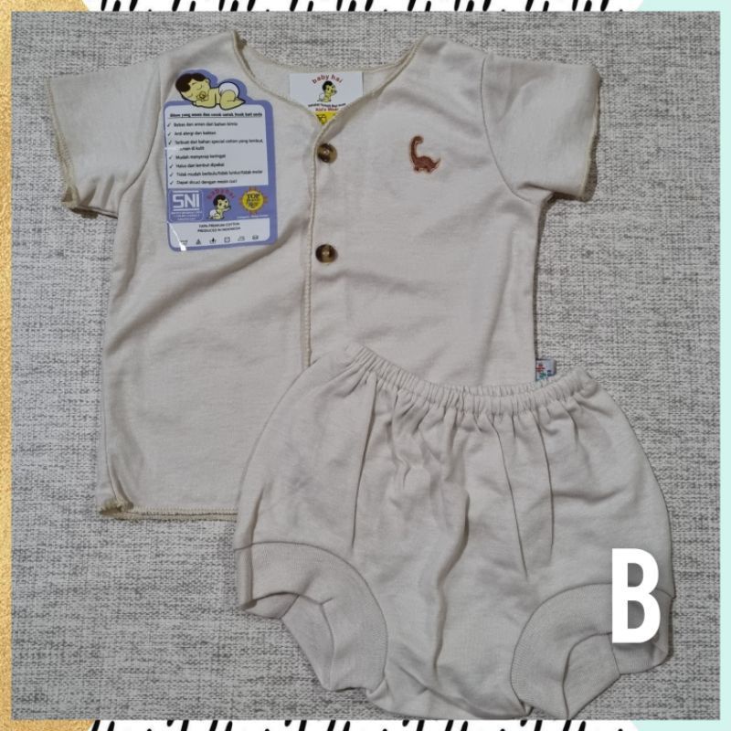 Pakaian baju bayi setelan pendek 3-6 bulan-setelan pendek bayi SNI (babyhai)