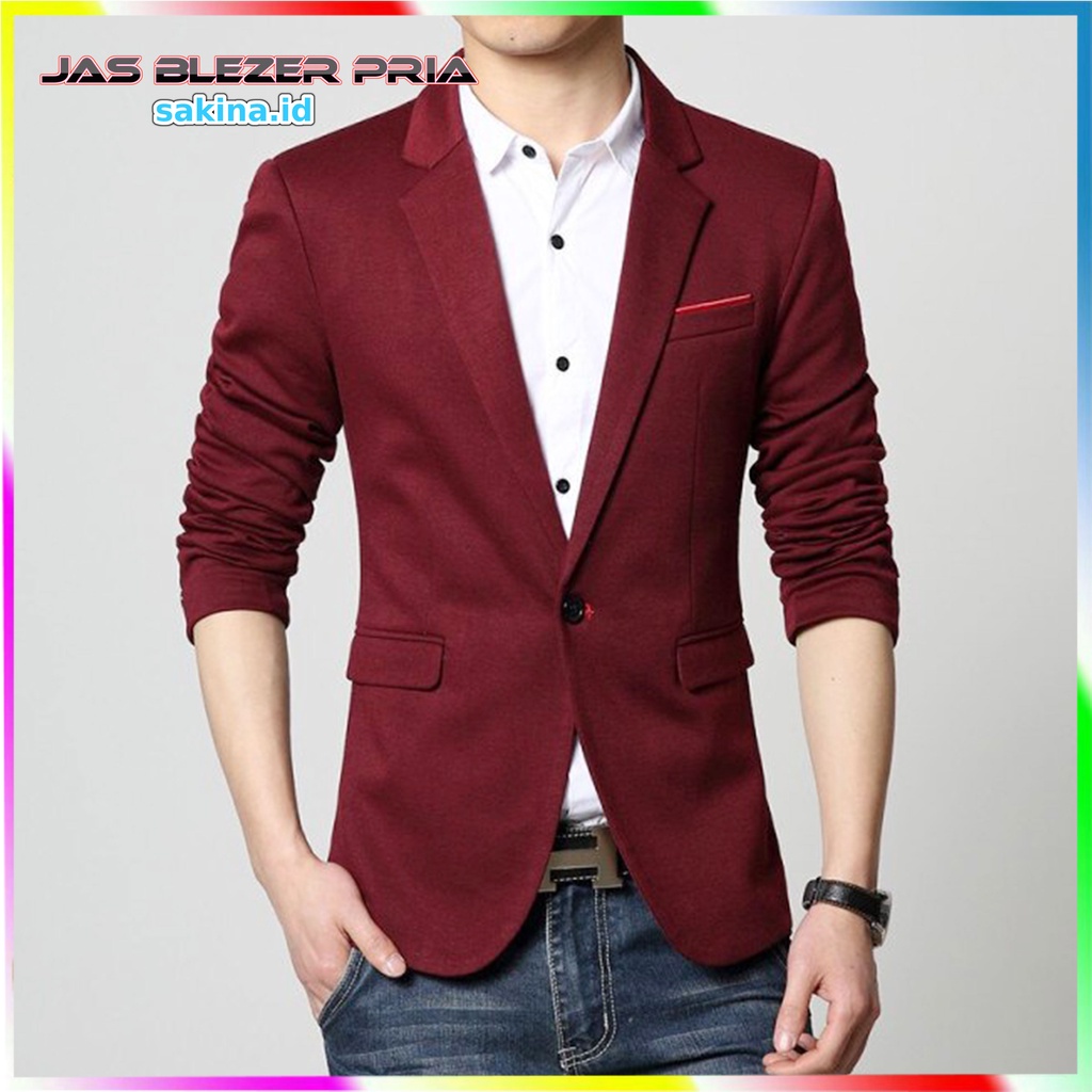 Jas Blazer Pria Remaja Dewasa Premium Terbaru Termurah Terlaris Saat Ini - Jas Pria - Jas Hitam - Ja