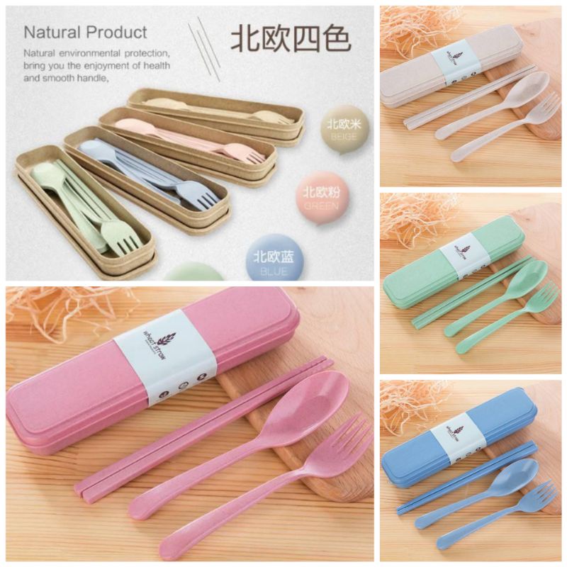 SET SENDOK JERAMI/SENDOK TRAVELER/SOUVENIR