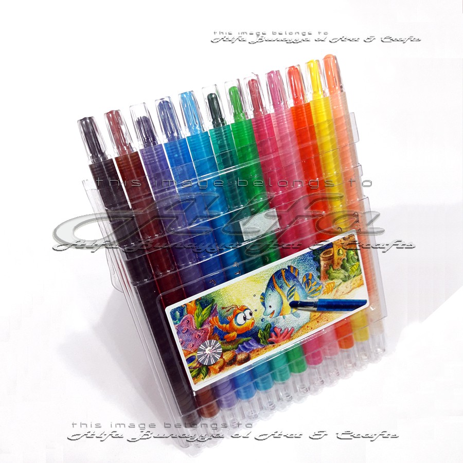 TITI Crayon Putar 12 - 12 Twist Crayons - Oil Pastel Krayon