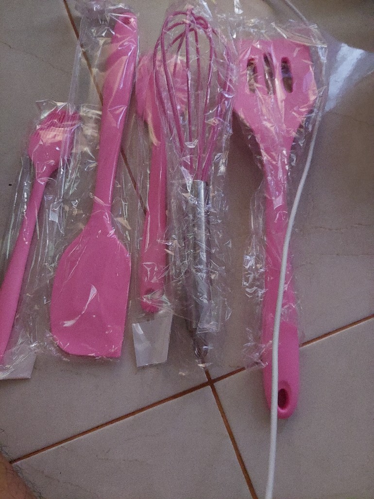 Perfin Pfkcw01/pfkcw02 Spatula Silikon Tahan Panas 5pcs Spatula Set Alat Masak Set Sutil