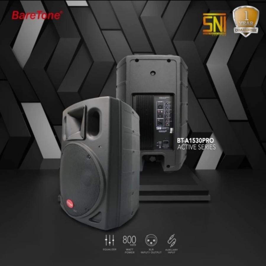 Paket speaker aktif Baretone 15 inch 1530 Pro sound system outdoor