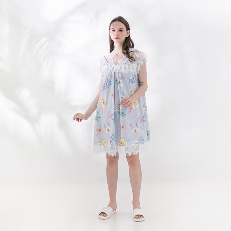 CLARISSA BLUEGREY SLEEPWEAR NEW LACE-1