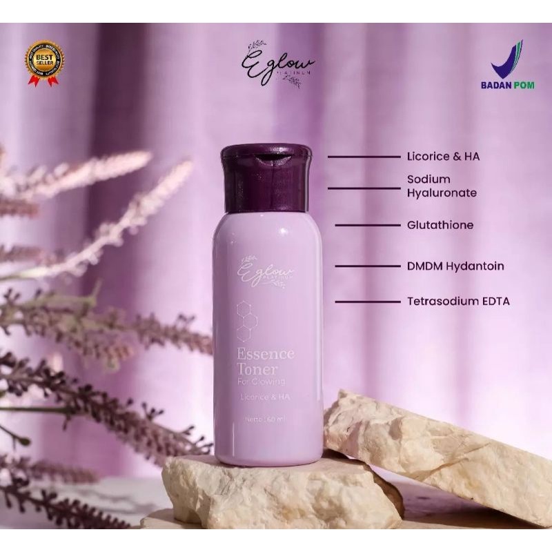 EGLOW PLATINUM BPOM - Skincare Paket Wanita Perawatan Wajah Kecantikan Glowing A16-TONER ACNE NEW