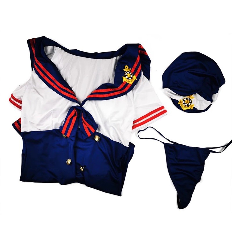 Lingerie Cosplay jumbo wanita plus size baju tidur big size import sexy sailor