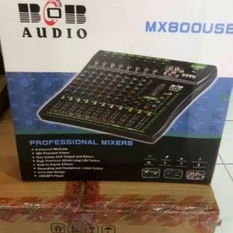 Mixer Audio 8 Channel BOB MX800USB / MX 800 USB Original TERBAIK