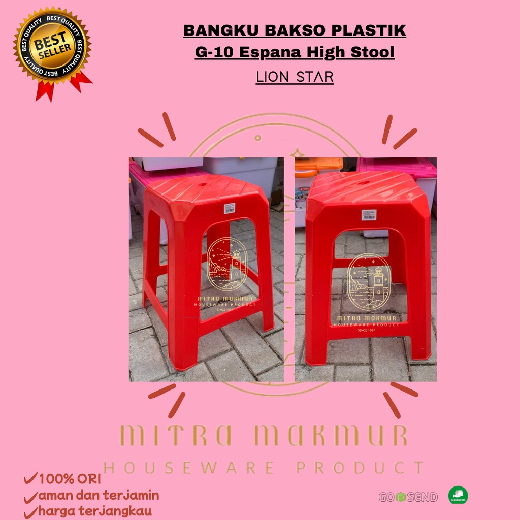 SALE!! BANGKU BAKSO PLASTIK LION STAR / G-10 Espana High Stool